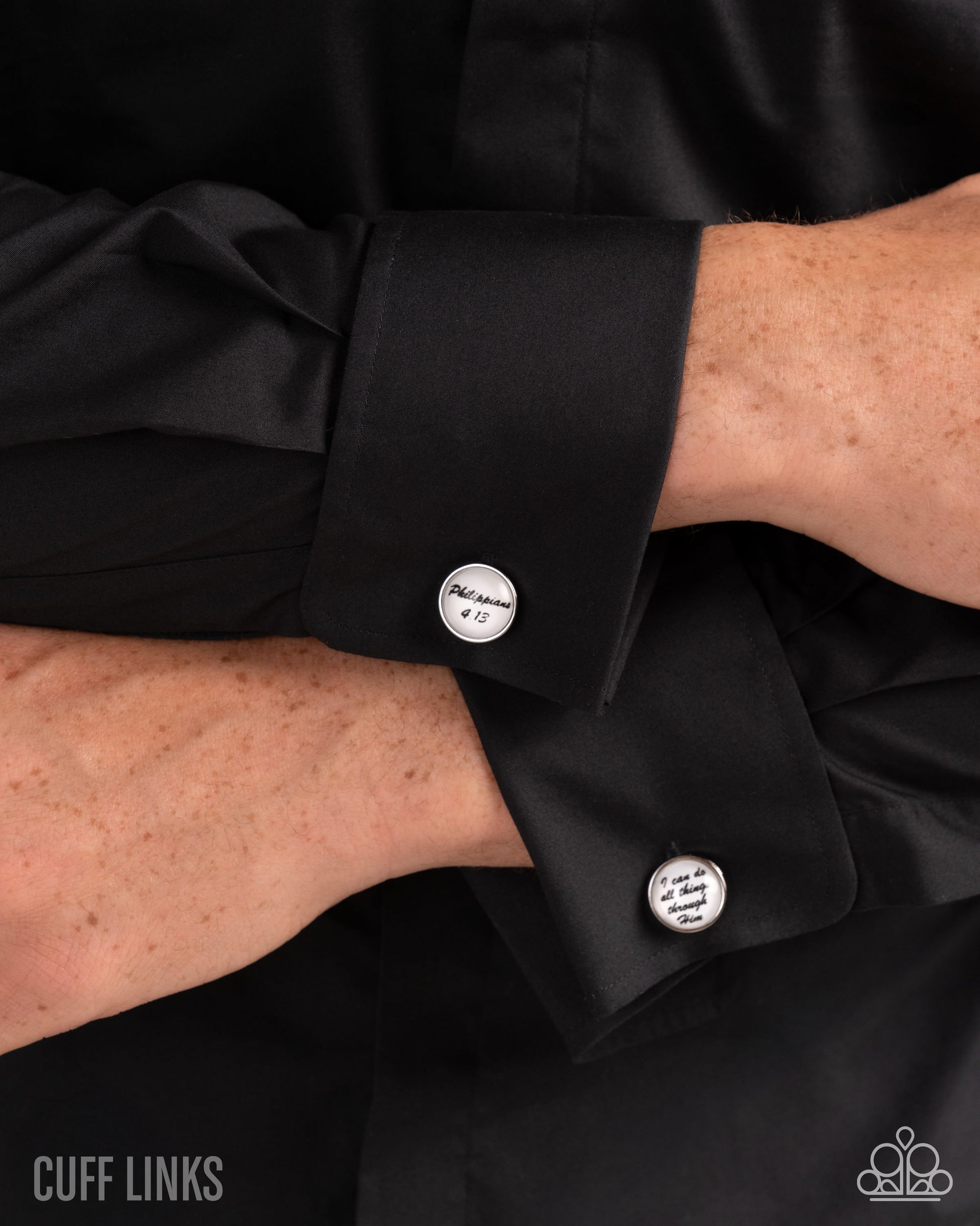 Motivated by Grace - white - Paparazzi MENS cufflinks
