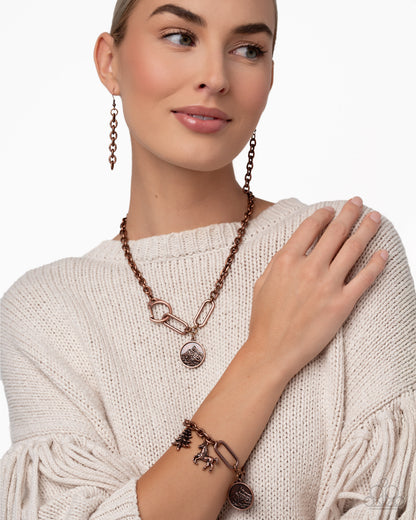 Mountain Region - copper - Paparazzi necklace