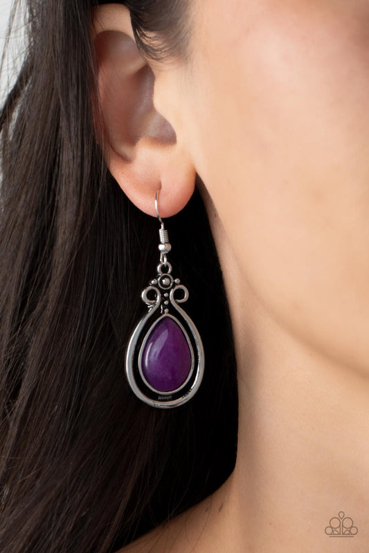 Mountain Mantra - purple - Paparazzi earrings