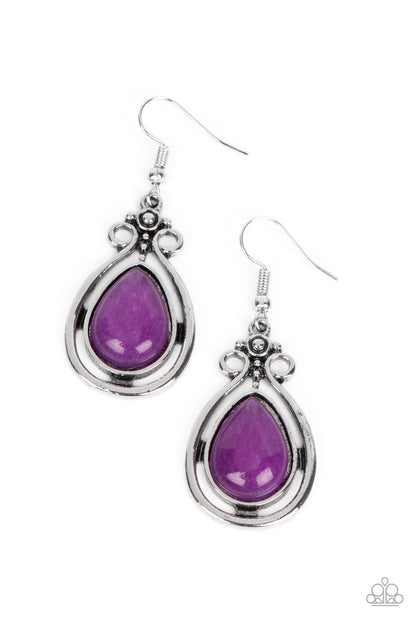 Mountain Mantra - purple - Paparazzi earrings