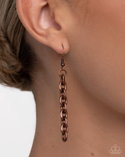 Mountain Region - copper - Paparazzi necklace