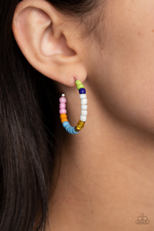 Multicolored Mambo - multi (blue) - Paparazzi earrings