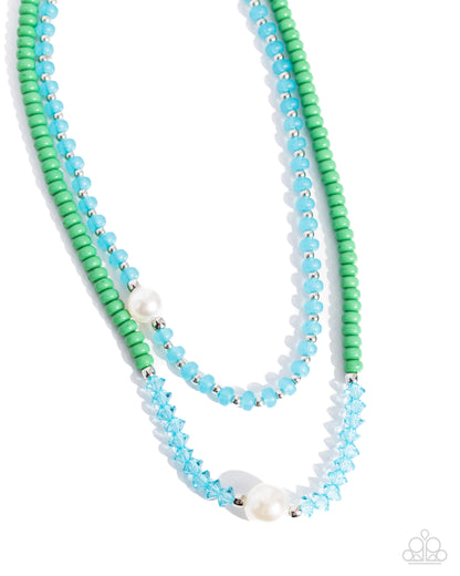 Multicolored Masquerade - green - Paparazzi necklace