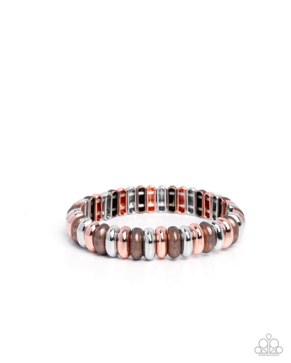 Multicolored Meeting - copper - Paparazzi bracelet