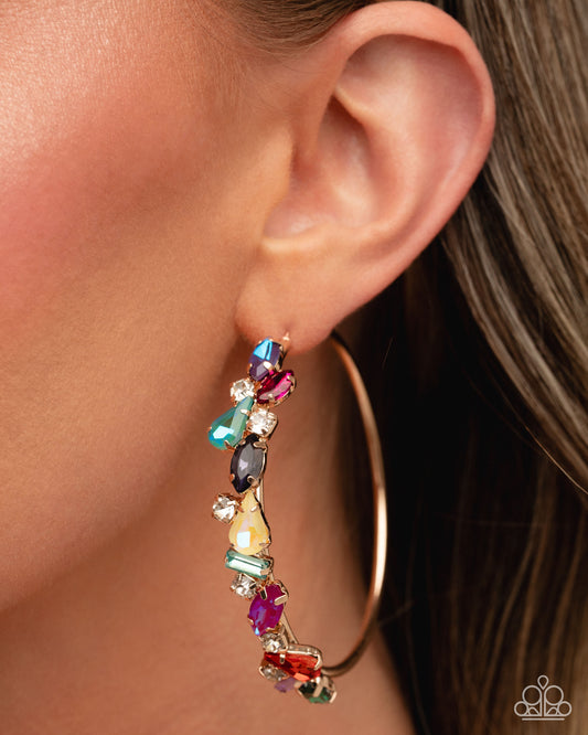 Multicolored Memory - multi - Paparazzi earrings