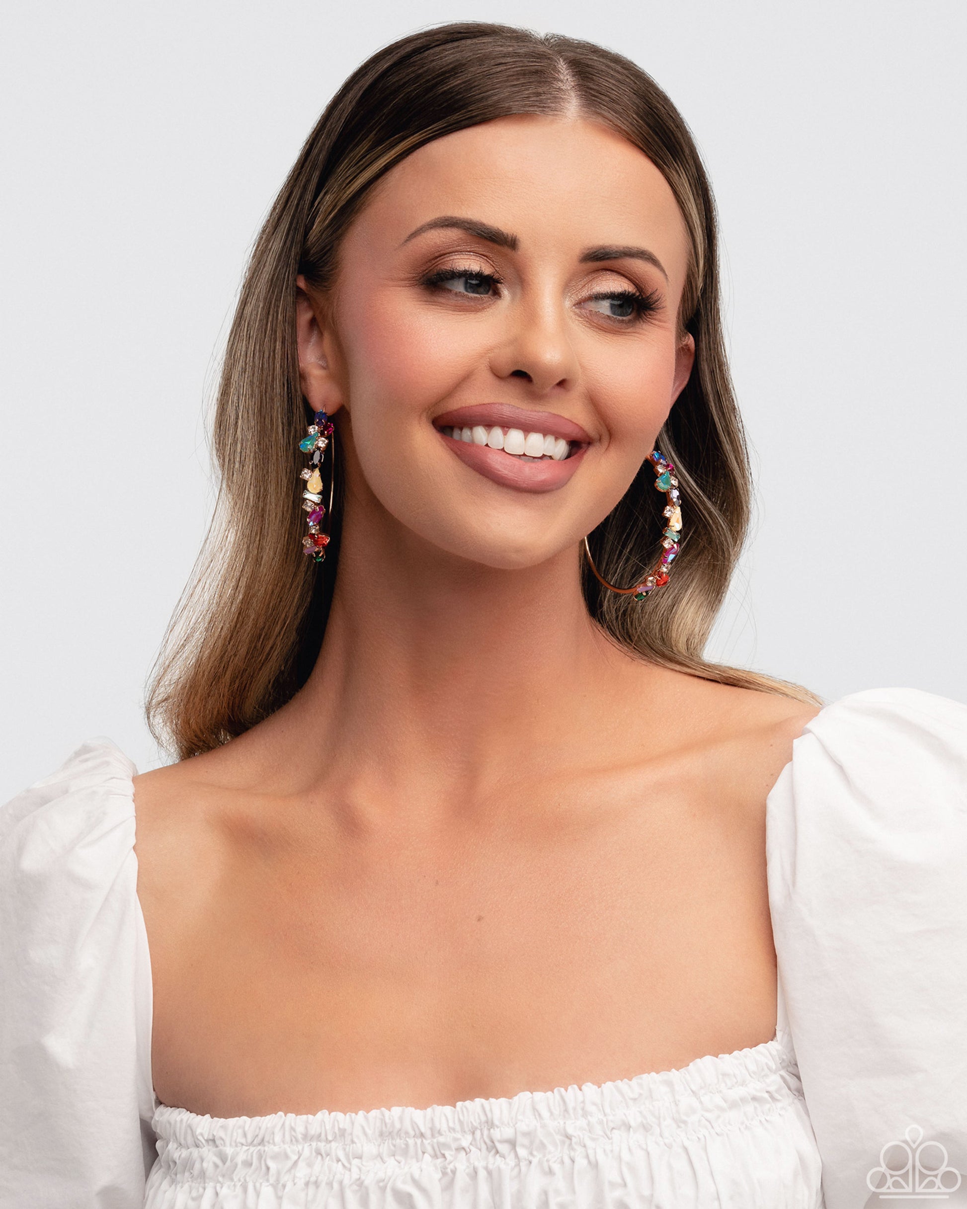 Multicolored Memory - multi - Paparazzi earrings