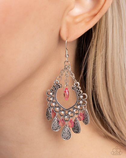 Musical Gardens - pink - Paparazzi earrings
