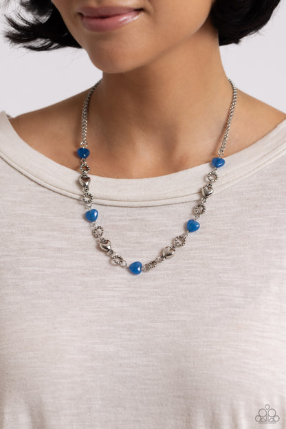 My HEARTBEAT Will Go On - blue - Paparazzi necklace