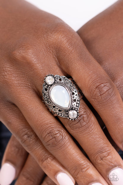 Mystical Mania - white - Paparazzi ring