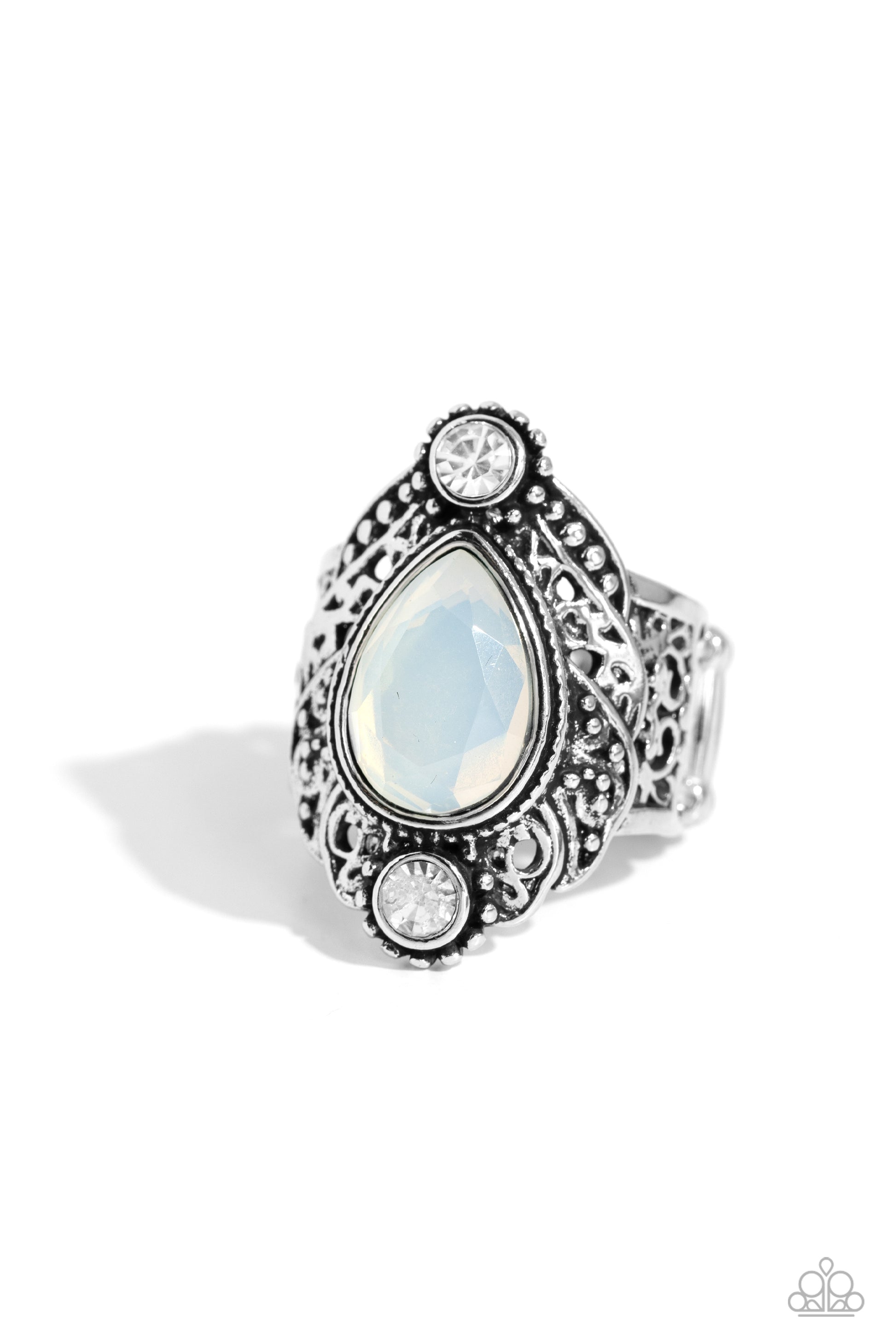 Mystical Mania - white - Paparazzi ring