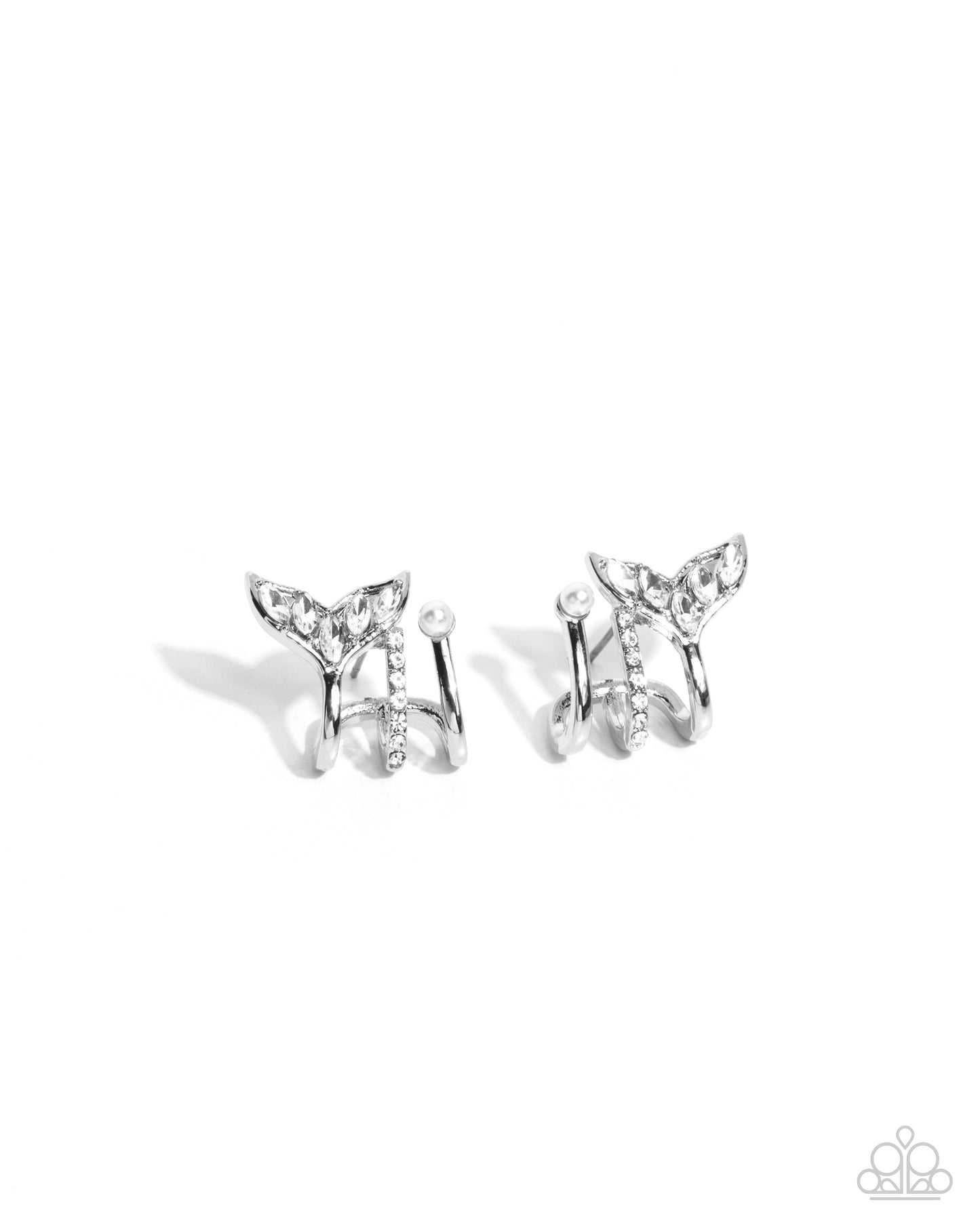 Mythical Marina - white - Paparazzi earrings