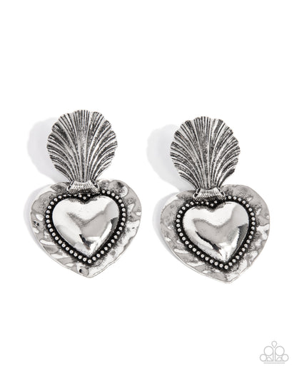 Mythical Moment - silver - Paparazzi earrings