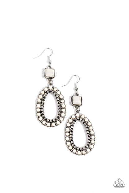 Napa Valley Luxe - white - Paparazzi earrings