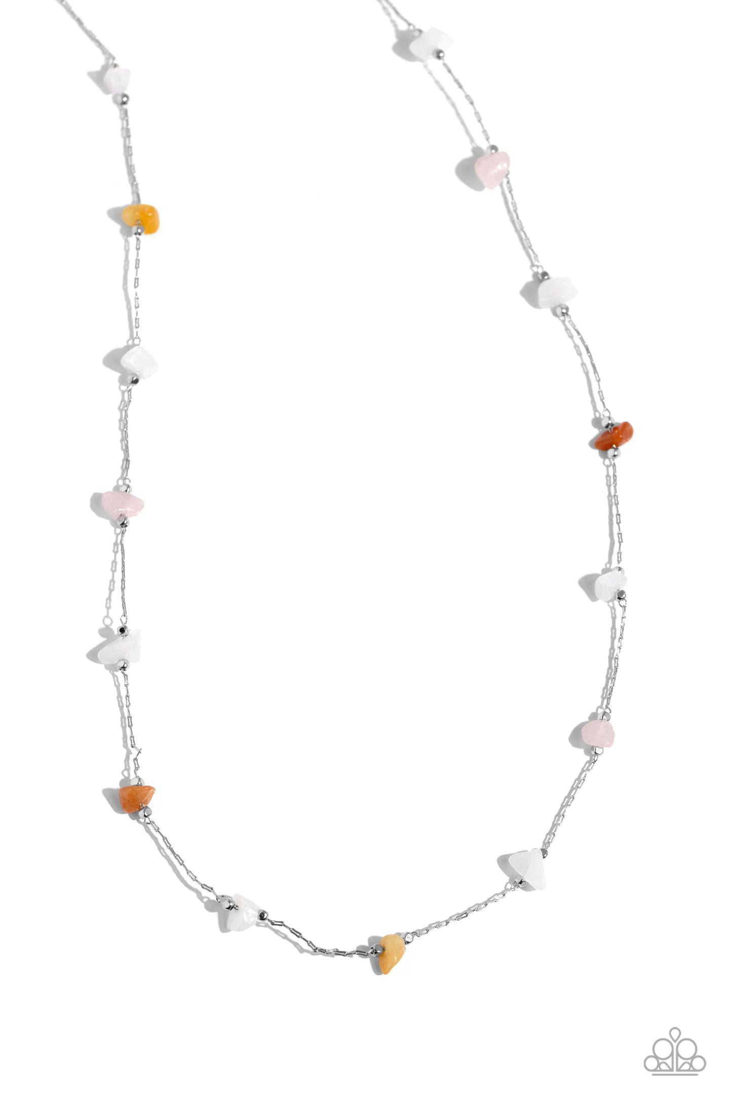 Narrow Novelty - white - Paparazzi necklace
