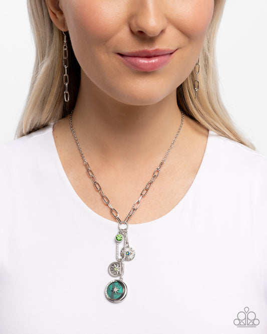 National Treasure - green - Paparazzi necklace