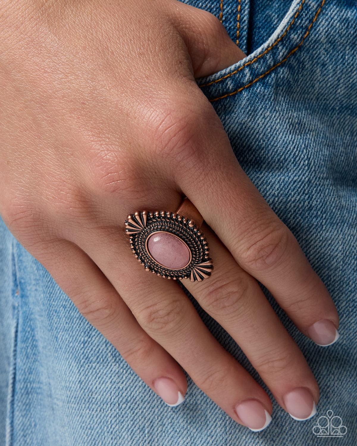Natural Fan - copper - Paparazzi ring