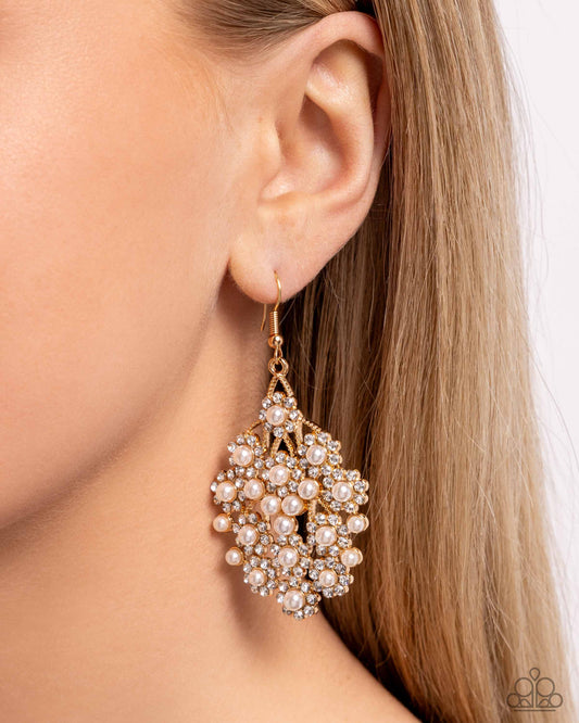 Nautical Netting - gold - Paparazzi earrings