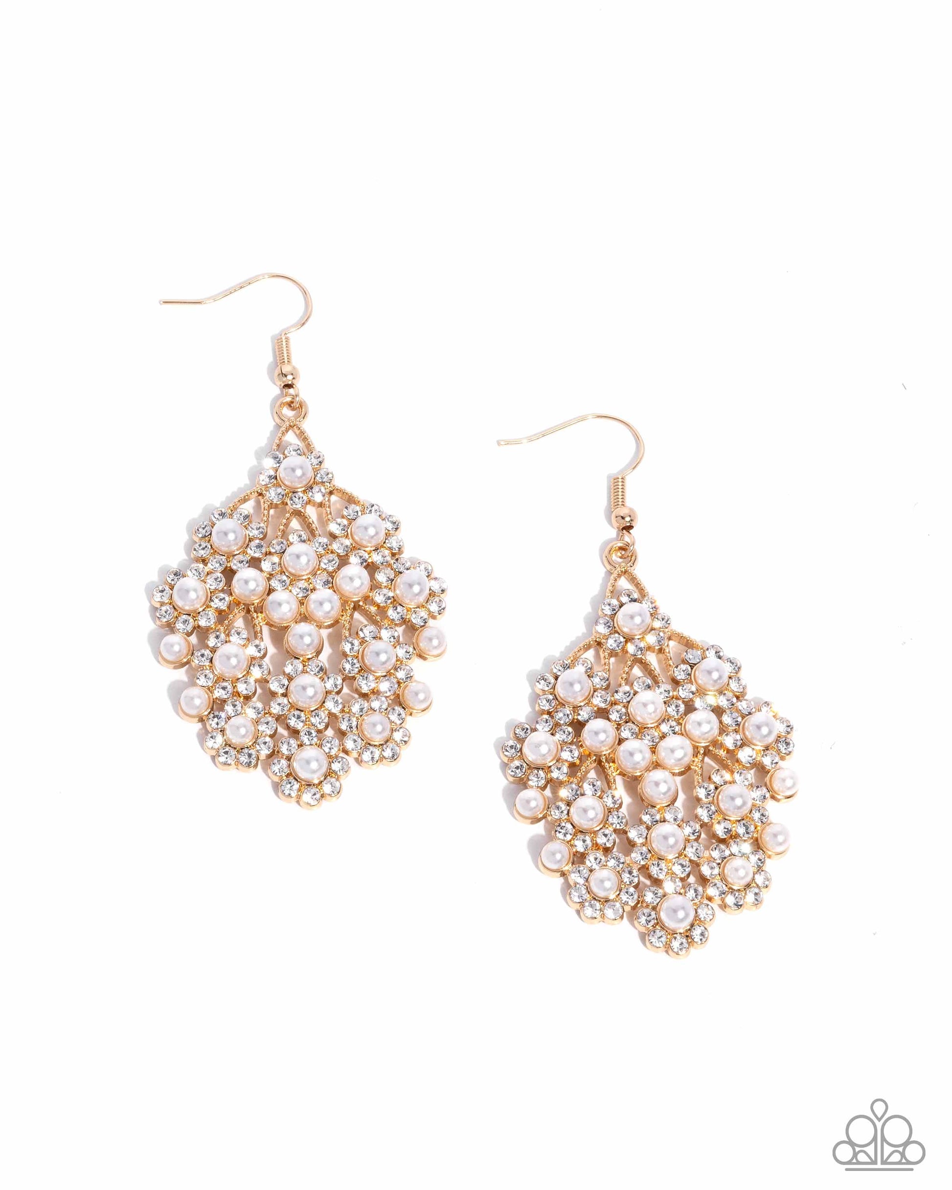 Nautical Netting - gold - Paparazzi earrings