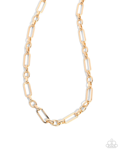 Neat Novelty - gold - Paparazzi MENS necklace