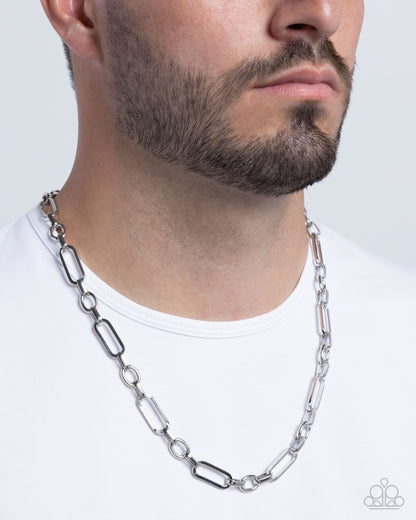 Neat Novelty - silver - Paparazzi MENS necklace