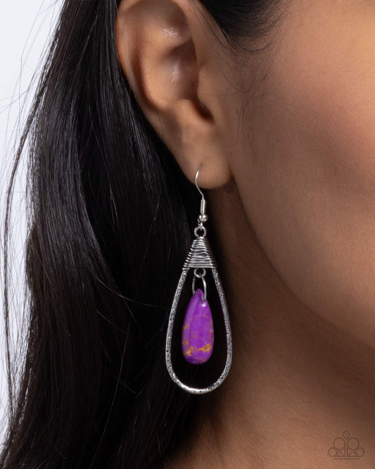 Neatly Natural - purple - Paparazzi earrings