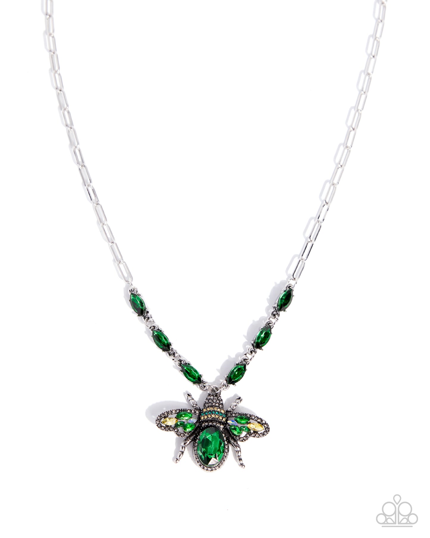 Neoclassical Novelty - green - Paparazzi necklace