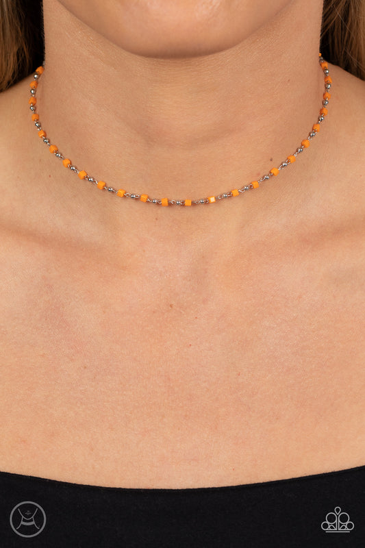 Neon Lights - orange - Paparazzi necklace