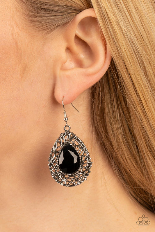 Nest Nouveau - black - Paparazzi earrings