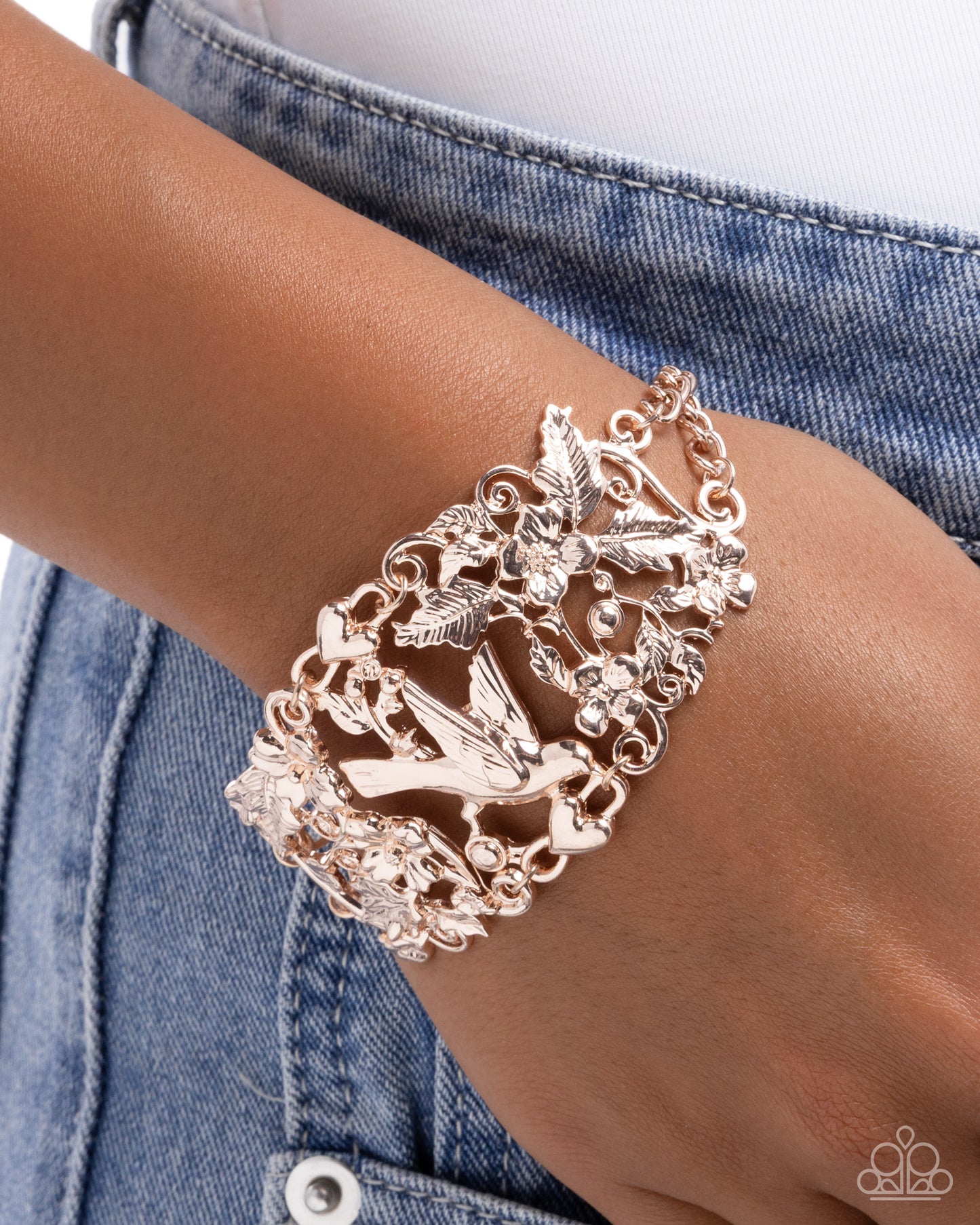 Nesting Nuance - rose gold - Paparazzi bracelet