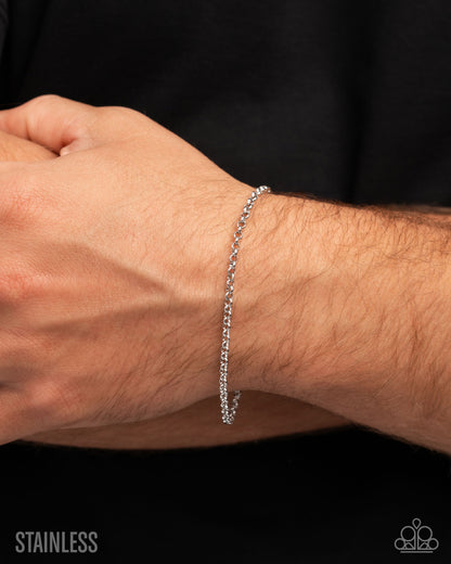 Neutral Novelty - silver - Paparazzi MENS bracelet