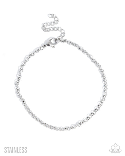 Neutral Novelty - silver - Paparazzi MENS bracelet