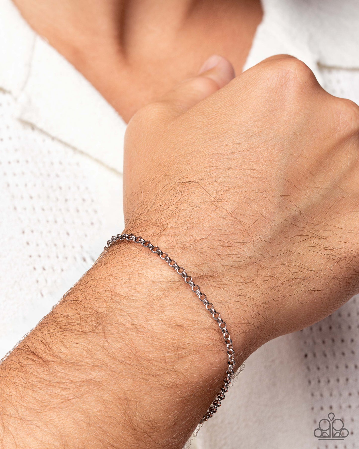 Neutral Novelty - silver - Paparazzi MENS bracelet