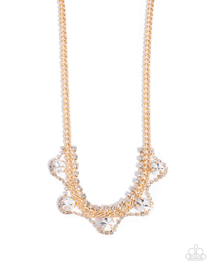 Never Enough Elegance - gold - Paparazzi necklace