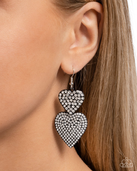 Never Enough Sparkle - black - Paparazzi earrings
