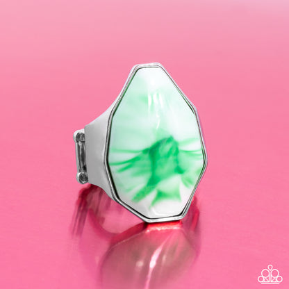 Never Say TIE DYE - green - Paparazzi ring