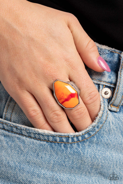 Never Say TIE DYE - orange - Paparazzi ring