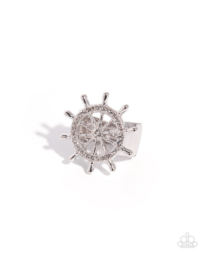 New Age Navigation - white - Paparazzi ring