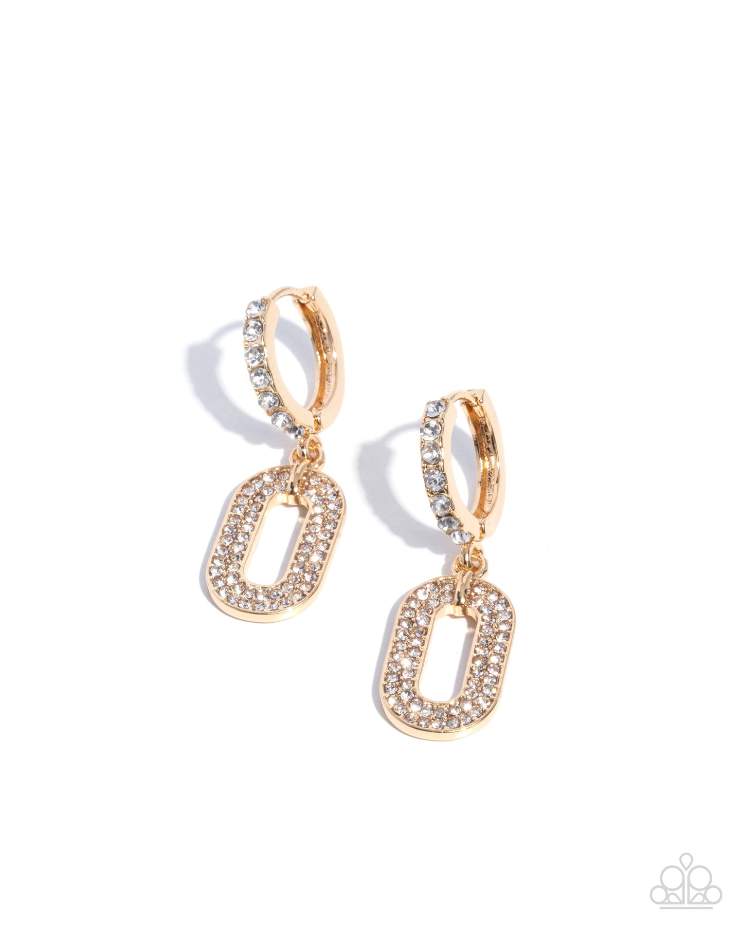 Next-Level Luminescence - gold - Paparazzi earrings