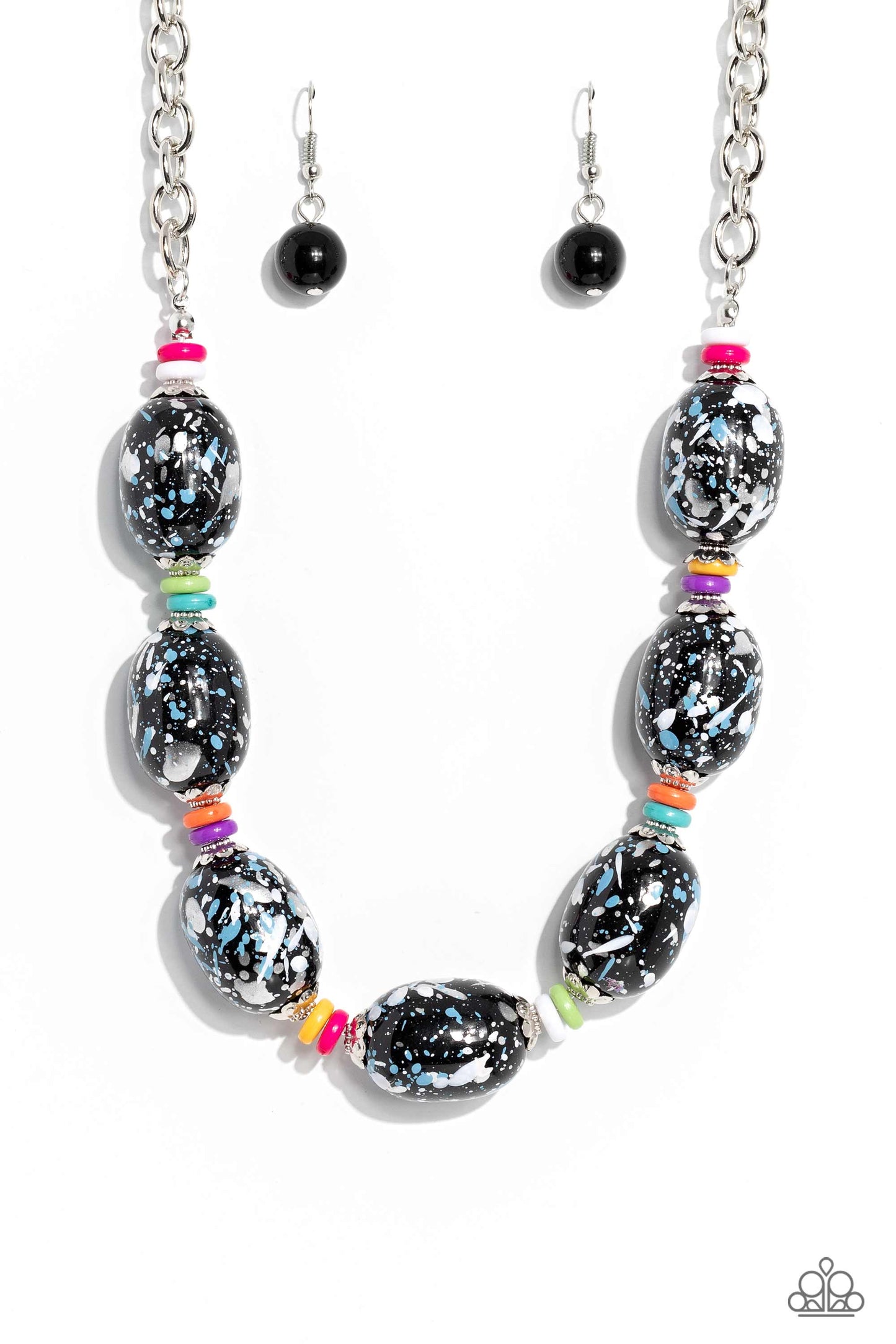 No Laughing Splatter Multi Paparazzi Necklace Jewelryblingthing