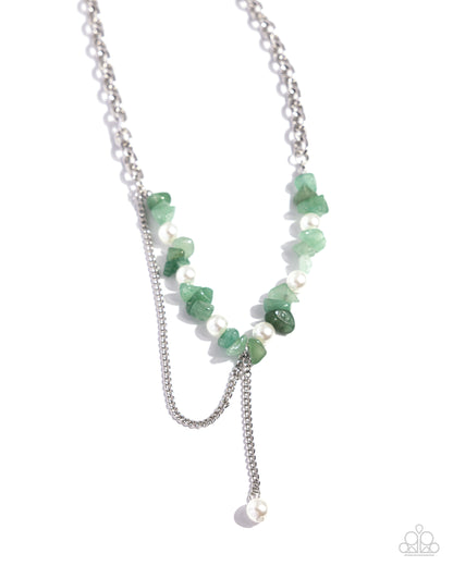 Nostalgically Noble - green - Paparazzi necklace