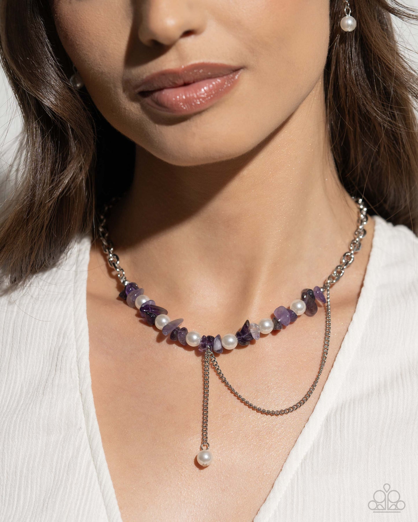 Nostalgically Noble - purple - Paparazzi necklace