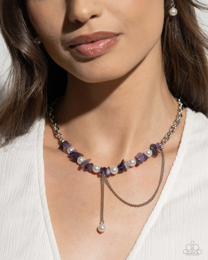 Nostalgically Noble - purple - Paparazzi necklace