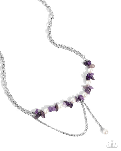 Nostalgically Noble - purple - Paparazzi necklace