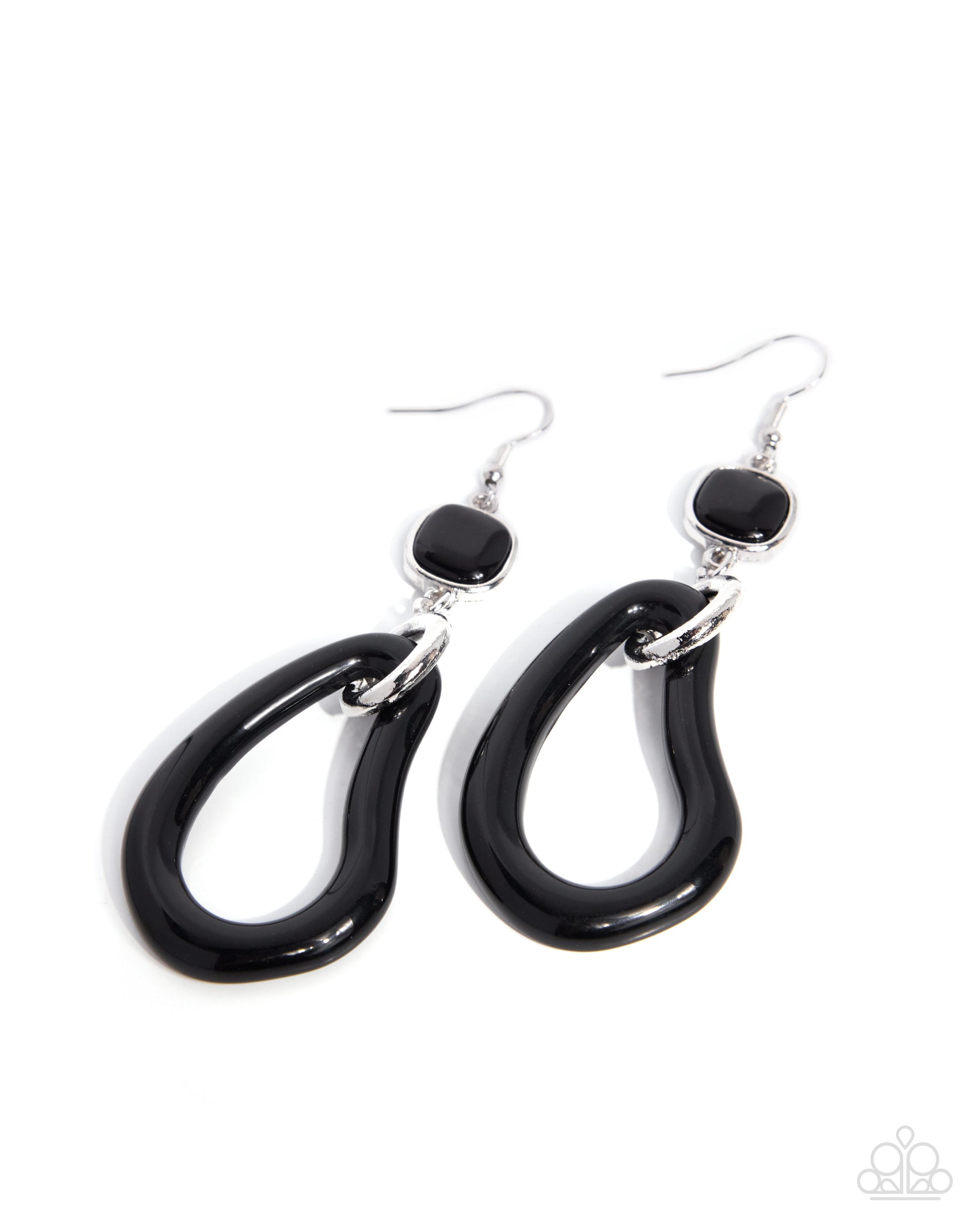 Noticeable Detail - black - Paparazzi earrings