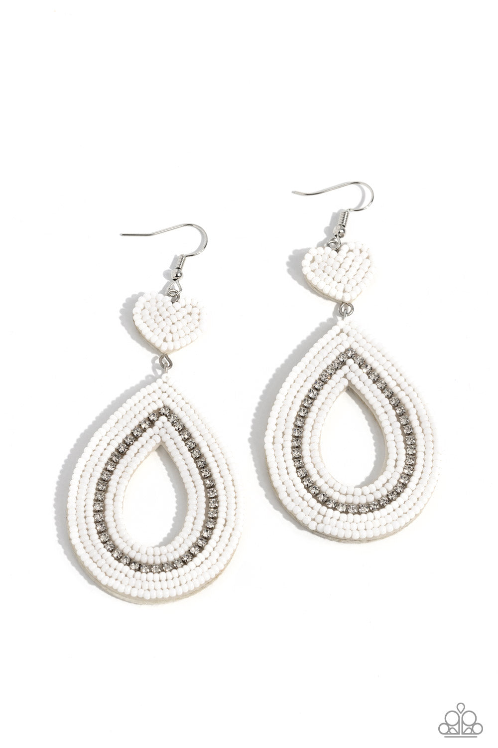 Now SEED Here - white - Paparazzi earrings