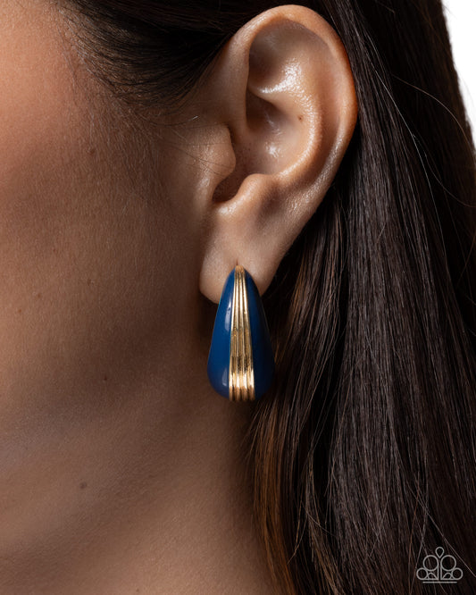 Nuanced Beginnings - blue - Paparazzi earrings