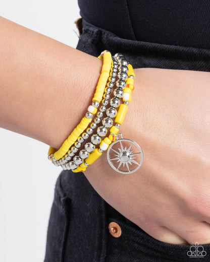 Nuanced Navigator - yellow - Paparazzi bracelet