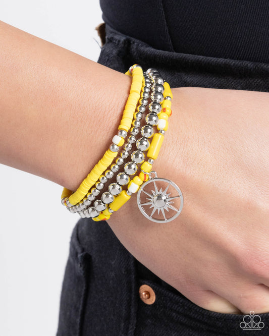Nuanced Navigator - yellow - Paparazzi bracelet