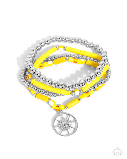 Nuanced Navigator - yellow - Paparazzi bracelet