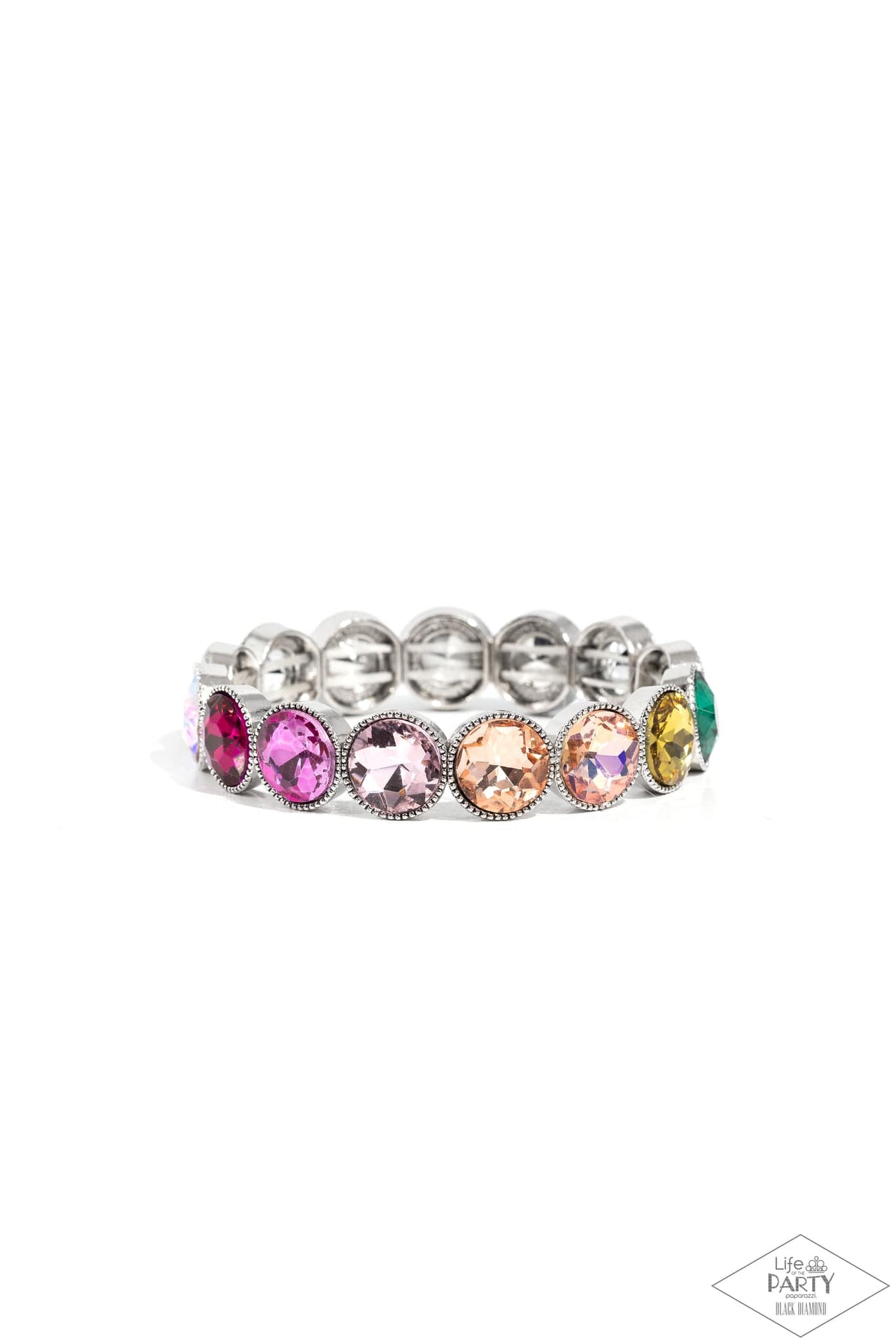 Number One Knockout multi (clear gems) Paparazzi bracelet